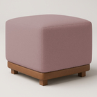 Puff Dalilla Decorativo Bouclé Premium Exclusivo Assento Extr