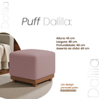 Puff Dalilla Decorativo Bouclé Premium Exclusivo Assento Extr