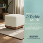 Puff Dalilla Decorativo Bouclé Premium Exclusivo Assento Extr