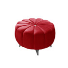 Puff Dallas Com Pés Em Pvc Cromado 66cm No Tecido Suede Simbal