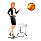 Puff Dara Corino Base Industrial Preto - D'rossi - Branco