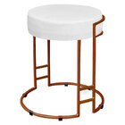 Puff Dara Corino Branco Base Industrial Cobre - D'rossi