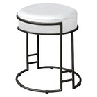 Puff Dara Corino Branco Base Industrial Preto - D'rossi