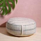 Puff De Algodão Gales Branco E Cinza