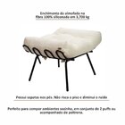 Puff De Ferro E Estofado Living Costela Espresso Móveis Preto