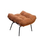 Puff De Ferro Madeira E Estofado Living Costela Espresso Móve