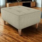 Puff Decorativa Para Sala Piva 62x52 Cm Veludo Light Milani S