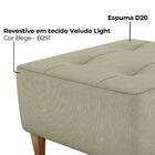 Puff Decorativa Para Sala Piva 62x52 Cm Veludo Light Milani S