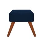 Puff Decorativa Quadrado Opalla Suede Azul Marinho - Dominic