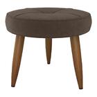 Puff Decorativa Redondo Marici Veludo Marrom