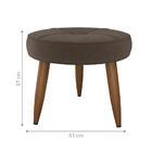 Puff Decorativa Redondo Marici Veludo Marrom