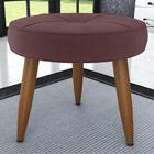 Puff Decorativa Redondo Marici Veludo Rosê