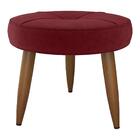 Puff Decorativa Redondo Marici Veludo Vinho