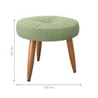 Puff Decorativa Redondo Veneza Boucle Oliva