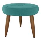 Puff Decorativa Redondo Veneza Veludo Verde Menta