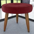 Puff Decorativa Redondo Veneza Veludo Vinho