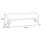 Puff Decorativo 100cm Lionel Veludo Pés Madeira Marrom/imbúia