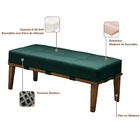 Puff Decorativo 100cm Martínez Veludo Pés Madeira Verde/mel G