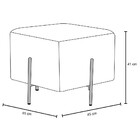 Puff Decorativo 45cm Base Aço Status C-303 Veludo Verde Musgo