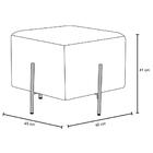 Puff Decorativo 45cm Base Aço Status Veludo Marsala Domi