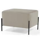 Puff Decorativo 60cm Base Aço Status Bege