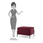 Puff Decorativo 60cm Base Aço Status Marsala