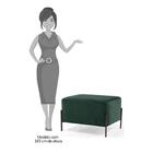 Puff Decorativo 60cm Base Aço Status Verde Musgo