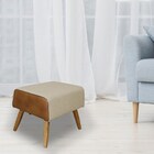 Puff Decorativo 60cm Viseo B-90 Sintético A-184 Linho Camel/p