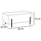 Puff Decorativo 90cm Base Aço Status B-309 Veludo Bege - Domi