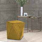 Puff Decorativo Ametista B-279 Veludo Amarelo Domi