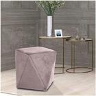 Puff Decorativo Ametista B-305 Veludo Rosa Domi