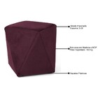 Puff Decorativo Ametista C-292 Veludo Uva - Domi