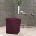 Puff Decorativo Ametista C-292 Veludo Uva - Domi