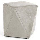 Puff Decorativo Ametista C-309 Veludo Bege Claro - Domi
