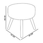 Puff Decorativo Angel Redondo Suede Bege – D'rossi