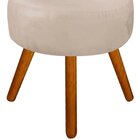 Puff Decorativo Angel Redondo Suede Bege – D'rossi