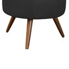 Puff Decorativo Angel Suede Preto L20