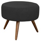 Puff Decorativo Angel Suede Preto L20