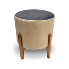 Puff Decorativo Anna Capuccino Preto