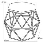 Puff Decorativo Aramado Bronze Six L02 Linho Chumbo - Lyam De