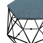 Puff Decorativo Aramado Geométrico Hexágono A58 Base Preta –