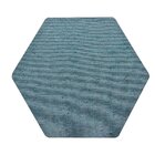 Puff Decorativo Aramado Geométrico Hexágono A58 Base Preta –