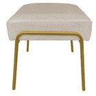 Puff Decorativo Ariel Ferro Base Gold Veludo Bege - Montanari