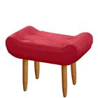 Puff Decorativo Banqueta Sala De Estar Beri Suede Vermelho