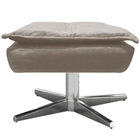 Puff Decorativo Base Giratória Cromada Charger Suede Nude G19