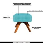 Puff Decorativo Base Giratória Karen Suede Azul Tiffany G19 -