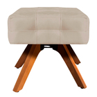 Puff Decorativo Base Giratória Karen Suede Bege G19 - Gran Be