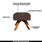 Puff Decorativo Base Giratória Karen Suede Marrom G19 - Gran