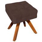 Puff Decorativo Base Giratória Karen Suede Marrom G19 - Gran