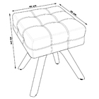 Puff Decorativo Base Giratória Karen Suede Marrom G19 - Gran
